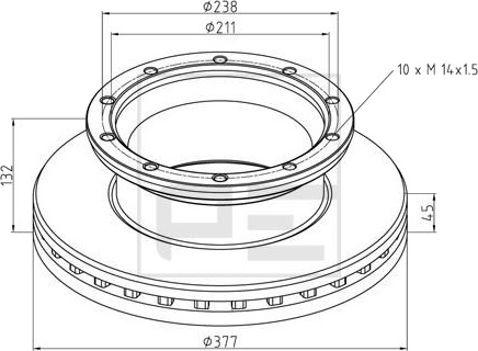 Bremseskive PETERS ENNEPETAL 016.669-00A