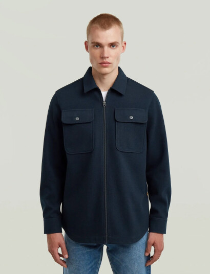 G-Star Gpo Zip Overshirt - Navy - L