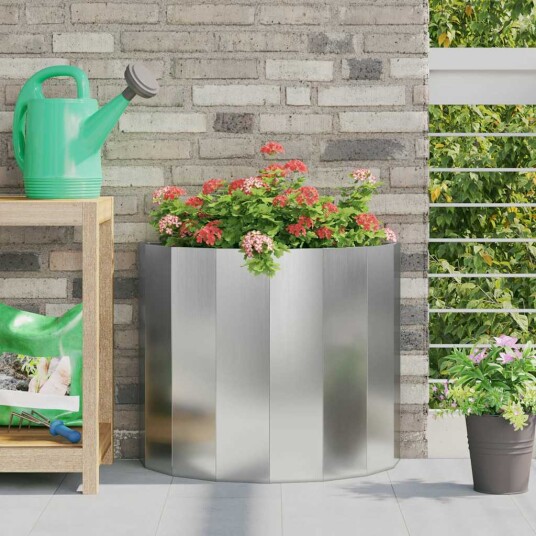 vidaXL Plantekassed sølv 60 x 30 x 50 cm Galvanisert Stål vidaXL Plantekassed sølv 60 x 30 x 50 cm Galvanisert Stål