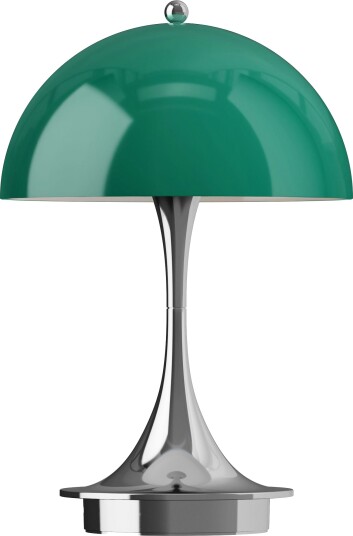 Panthella 160 Bordlampe Bærbar V3 Original Opal Green