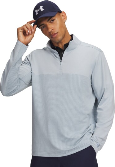 Under Armour Drive Lightweight 1/2 Zip Golfgenser herre Blue Fog (034) Medium