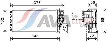 Varmeapparat register AVA COOLING SYSTEMS PEA6359 Varmeapparat register AVA COOLING SYSTEMS PEA6359