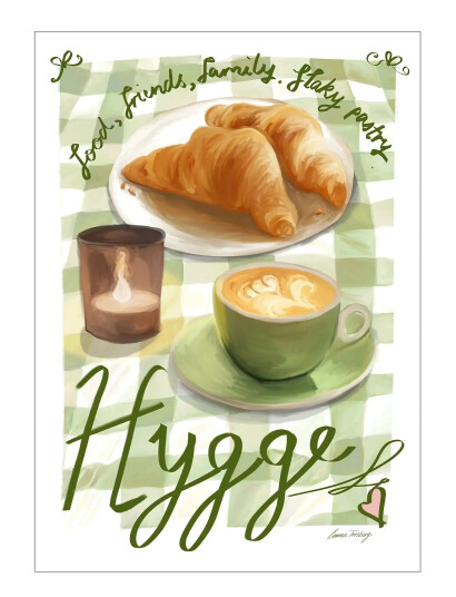 Poster & Frame Emma Forsberg - Hygge - Green - 50X70CM Poster & Frame Emma Forsberg - Hygge - Green - 50X70CM