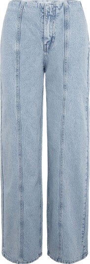 Mango Wide Leg Stitched Jeans Blue 40