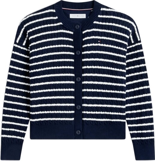Tommy Hilfiger Cable Cardigan Navy 128