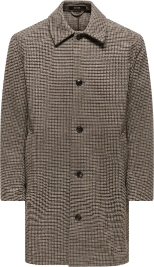 ONLY & SONS Onsluca Wool Coat Otw Frml MEDIUM GREY MELANGE XS