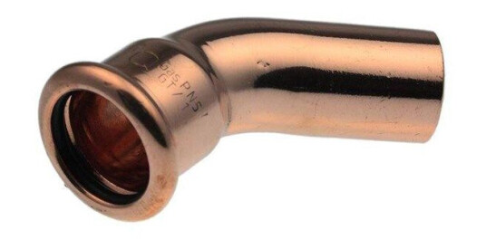 Vsh Fabrieken Xpress copper elbow 45 deg. fø 28 Vsh Fabrieken Xpress copper elbow 45 deg. fø 28