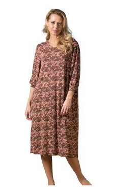 Trofe Flora Long Sleeve Nightdress Mixed viskose Large Dame Trofe Flora Long Sleeve Nightdress Mixed viskose Large Dame