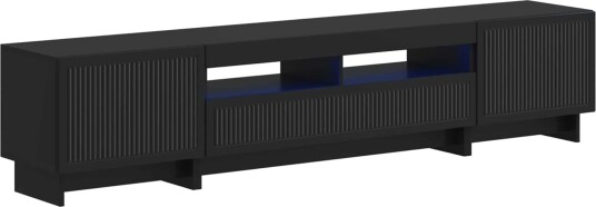 vidaXL 5 delt LED TV skap Svart Konstruert tre vidaXL 5 delt LED TV skap Svart Konstruert tre