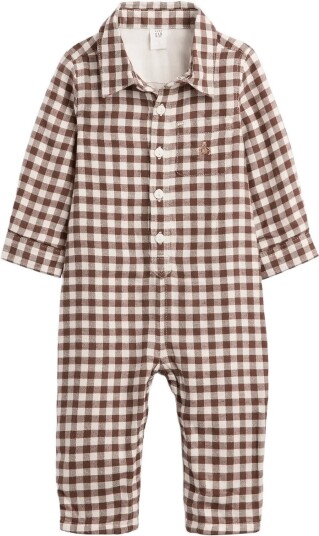 GAP Baby Flannel Button Down From The Gap Collection AMBER WOOD 80/86