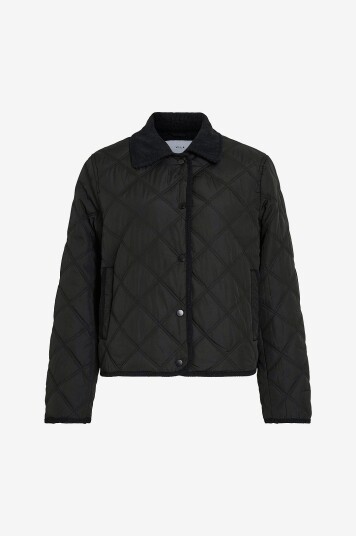Vila Jakke viQuila L/S Corduroy Quilt Short JA Svart