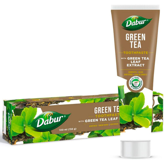 Naturlig Ayurvedisk Tannkrem DABUR Green Tea Leaf Extracts 100ml Naturlig Ayurvedisk Tannkrem DABUR Green Tea Leaf Extracts 100ml