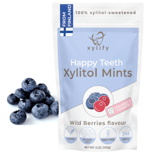 Xylitol sugetabletter XYLIFY Happy Teeth Mints Wild 245 pcs.