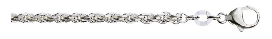 Cordel armlenke i 925 sølv 3,9 mm, 19 cm