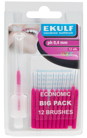 Ekulf Mellomrombørste PH-040 lilla 12 stk. Ekulf Mellomrombørste PH-040 lilla 12 stk.