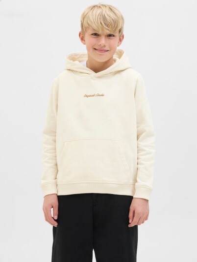 Jack & Jones Junior Antique White Jornorrebro Emb Sweat Hette Noos Jnr 176 Jack & Jones Junior Antique White Jornorrebro Emb Sweat Hette Noos Jnr 176
