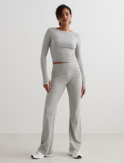 aim´n Ease Ribbed Pants - Grey - L