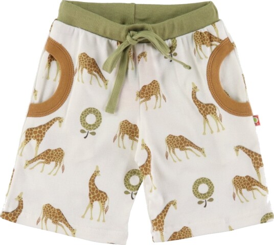 Katvig Shorts   Hvit m. Sjiraff   Katvig   7 år 122   Shorts Brun Grønn
