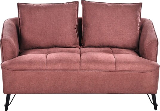 2 sitssoffa Beliani Hobro Brun Svart Pink Rosa