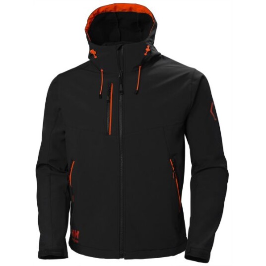 Helly Hansen Workwear Chelsea Evolution 74140_990 Softshelljakke svart/rød Str . XL
