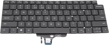 Dell Latitude 7320 2-In-1 Bakbelyst Tastatur QWERTY Engelsk/Fransk