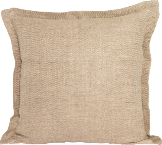 Lama putetrekk Herringbone lin 50x50 Beige