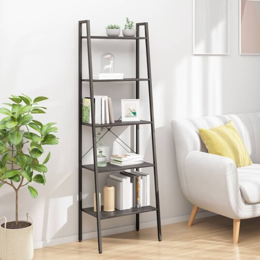 vidaXL Gulvhylle 5 etasjer svart 56x35x174 cm vidaXL Gulvhylle 5 etasjer svart 56x35x174 cm