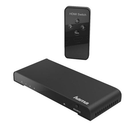 Hama 3x1 - switch - 3 ports (4047443423887)