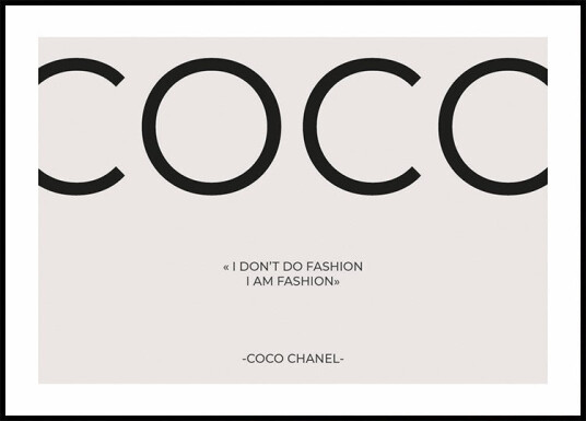 Coco Chanel Quote Plakat Plakat / 50x70cm