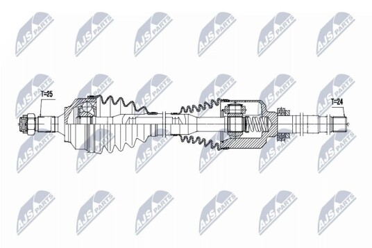 Nty Drivaksel NTY NPW CT 161 Nty Drivaksel NTY NPW CT 161