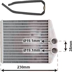 VAN WEZEL 37006355 Varmeapparat register