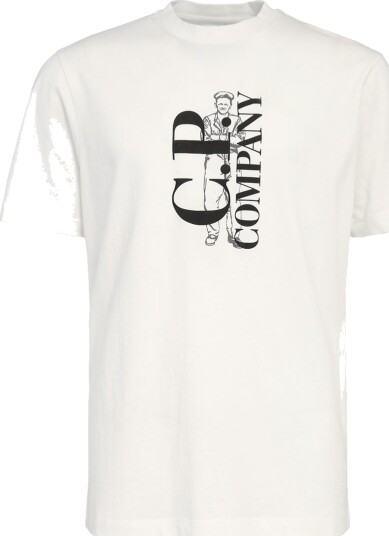 C.P. Company T skjorte Guaze White C.P. Company 12 år (152) T skjorte Hvit Svart
