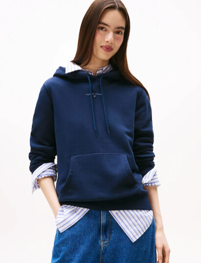 Tommy Jeans Tjw Reg Linear Hoodie Ext - Navy - XS Tommy Jeans Tjw Reg Linear Hoodie Ext - Navy - XS