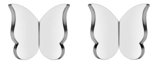 Muli Collection Butterfly Studs Silver