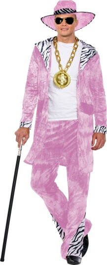 Henbrandt Rosa Pimp Kostyme Medium U36 889
