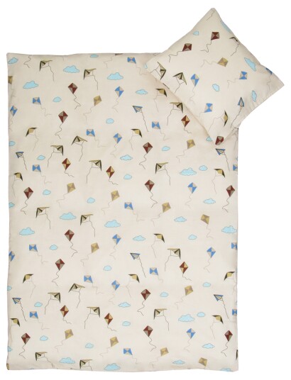 BrandMac Bed Linen "By Mats" Flying Kite 100X140, 40X45 Cm - Cream - 100X140+40X45CM