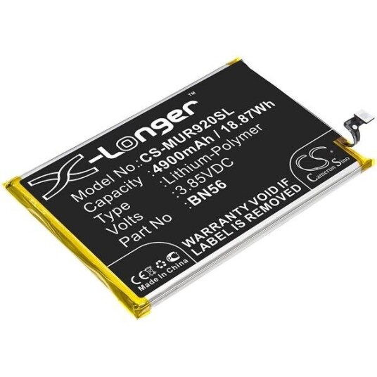 Xiaomi M2006C3LVG batteri (4900 mAh 3.85 V, Sort)