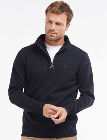 Barbour Barbour Essential Lambswool Half Zip Knit - Navy - XXL Barbour Barbour Essential Lambswool Half Zip Knit - Navy - XXL