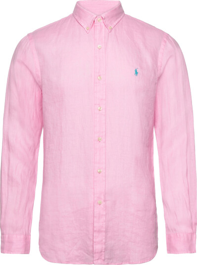 Polo Ralph Lauren Slim Fit Linen Shirt Pink L