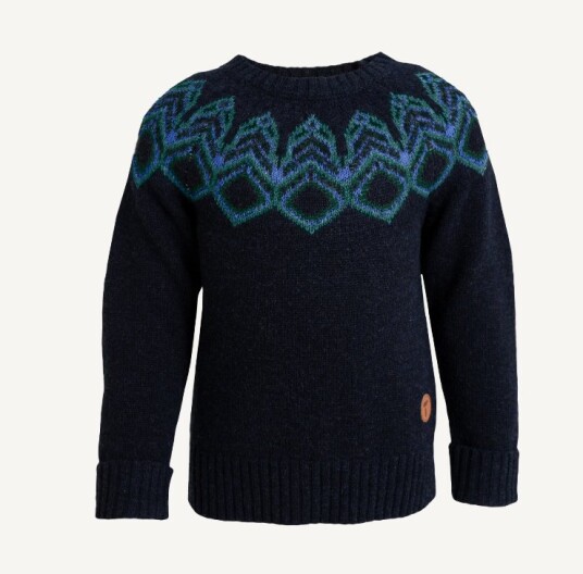 Tufte Kids Robin Pattern Sweater Sky Captain 98-104