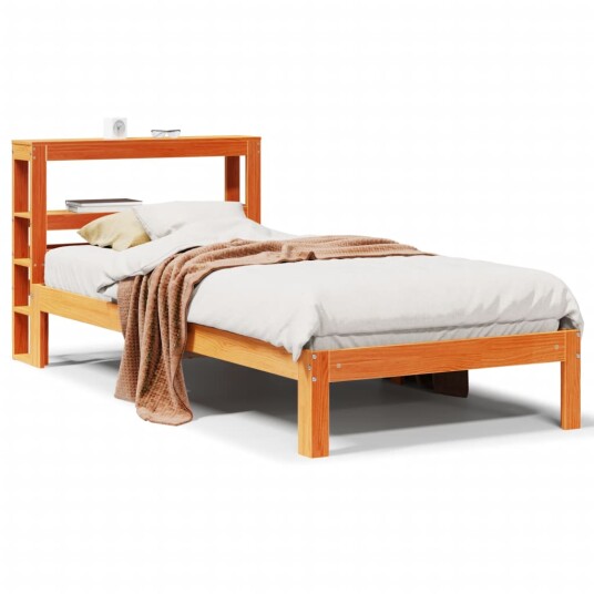 Sengeramme uten madrass voksbrun 100x200 cm heltre furu 3306063 Sengeramme uten madrass voksbrun 100x200 cm heltre furu 3306063