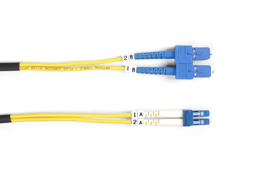 BLACK BOX FO Patch Cable Single-Mode - LC-SC Duplex 10m Factory Sealed