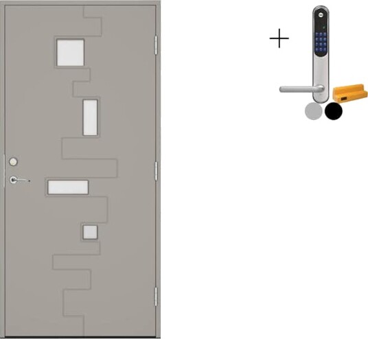 Ytterdør Swedoor Advance-Line Statement Flow med Yale Doorman Classic Home