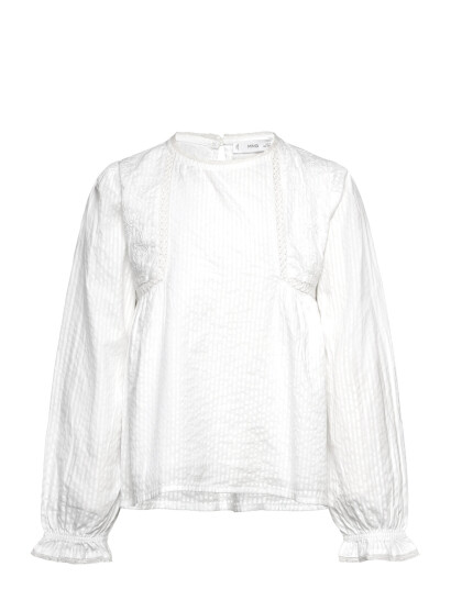Mango Embroidered Details Blouse White 116