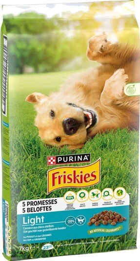 Friskies Tørrfôr Purina Light Hund Sterilized Med Og Grønnsaker Kylling 7 kg Friskies Tørrfôr Purina Light Hund Sterilized Med Og Grønnsaker Kylling 7 kg