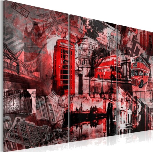 Bilde Rød London 120x80 Artgeist sp. z o. o.