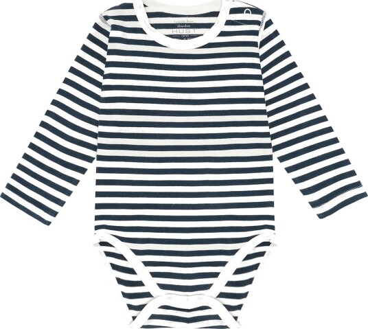 Hust and Claire Body I/e - Bambus - Buller Skyway - Blues - Hust and Claire - 50 - Langermet Body Hvit Marineblå