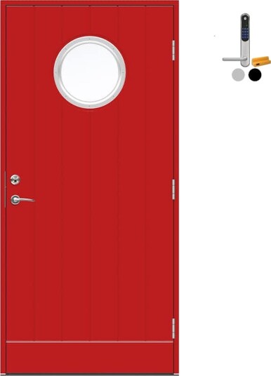 Ytterdør Swedoor Advance-Line Nordic Mora med Yale Doorman Classic Home