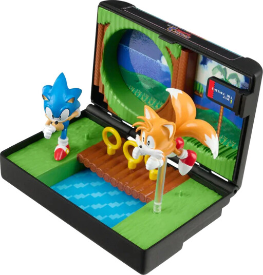 Sonic Samlefigur Emerald Hill Zone med Sonic og Tails - Retro Sega Figurer Sonic Samlefigur Emerald Hill Zone med Sonic og Tails - Retro Sega Figurer