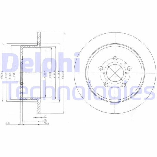 Bremseskive DELPHI BG4129